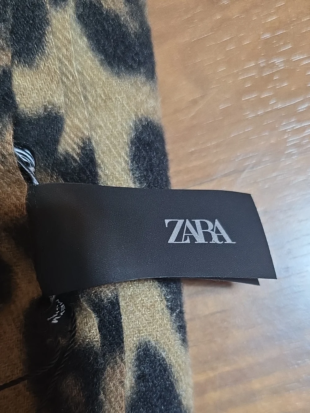 Zara Leopard Print Shawl Wrap Jacket